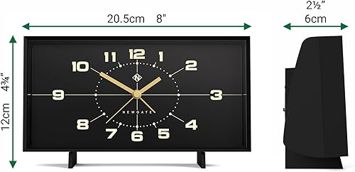 Miniatura 4 de NEWGATE Wideboy - Reloj despertador de inspiración retro - Reloj despertador analógico - Reloj despertador de noche - Reloj despertador con batería