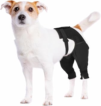Dog Rear Leg Sleeve to Stop Licking, Breathable Anti-Slip Recovery Sleeve Pants for Wound Protection After ACL/TPLO Surgery, Hot Spots, Lick GranulomasCone Alternative for Leg Healing,S