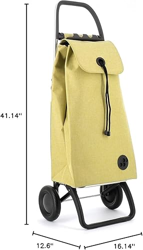 Vista 32 de ROLSER Carrito de compras plegable con ruedas Carro plegable personal plegable para comestibles Duradero y portátil Verde