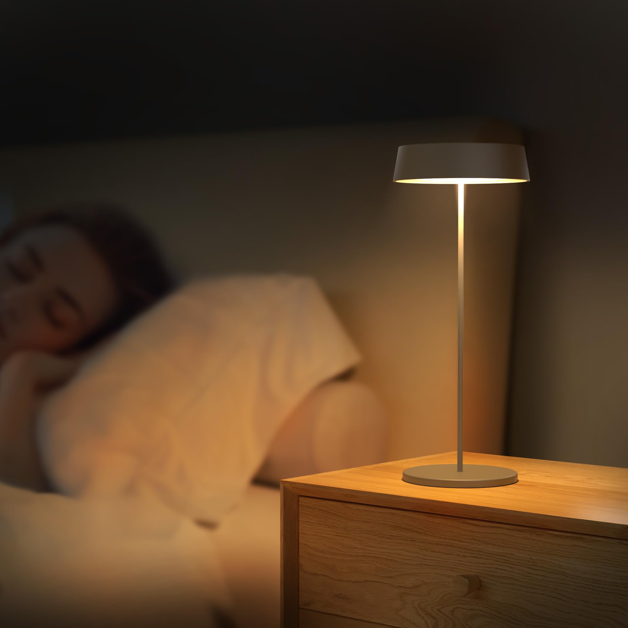 Palmina 901,lampade da tavolo senza fili,lampade da tavolo ricaricabili E Dimmerabile In Alluminio,abat jour senza fili 4400mah,Protezione IP54,luce da tavolo esterno/Interno/Khaki 2PZ