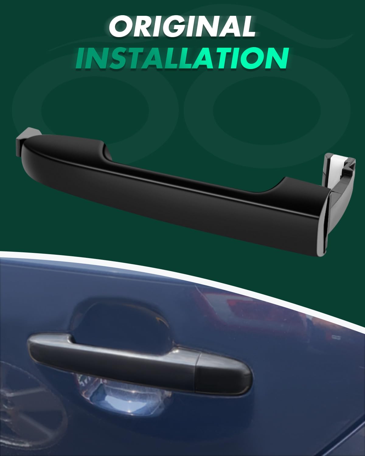Poignée De Porte Extérieure Droite Avant (Passager) Noire Pour Hyundai Sonata 2006-2010 - Neuf