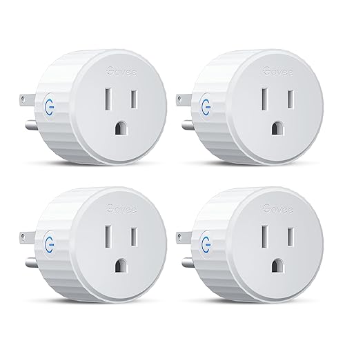 Govee Smart Plug, WiFi Plugs Work with Alexa & Google Assistant, Smart Outlet with Timer & Group Controller, WiFi Outlet for Home, No Hub Required, ETL & FCC Certified, WiFi Bluetooth Connect, 4 Pack - 4