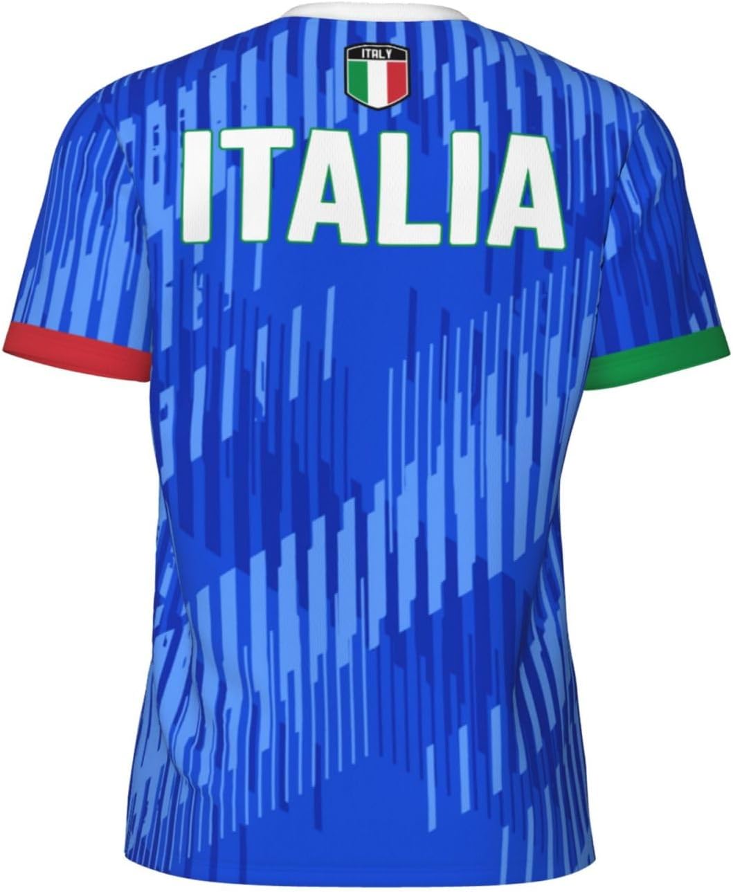 Jersey Mesh T-Shirt Italian Italy Flag (2) Gradient Color 3D Print for Running Cycling Soccer Fitness Sports