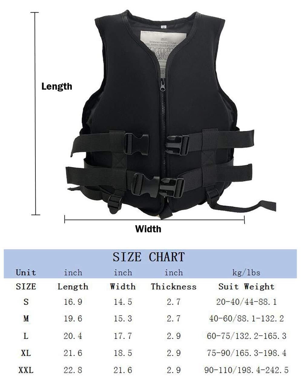 Giacca da Surf Regolabile PFD for Kayak, Pesca, Canottaggio, Nuoto, Rafting | Giacca da Surf con Trappole Regolabili for una Vestibilità Sicura Durante il Kayak, la Pesca e il Nuoto in Sicurezza