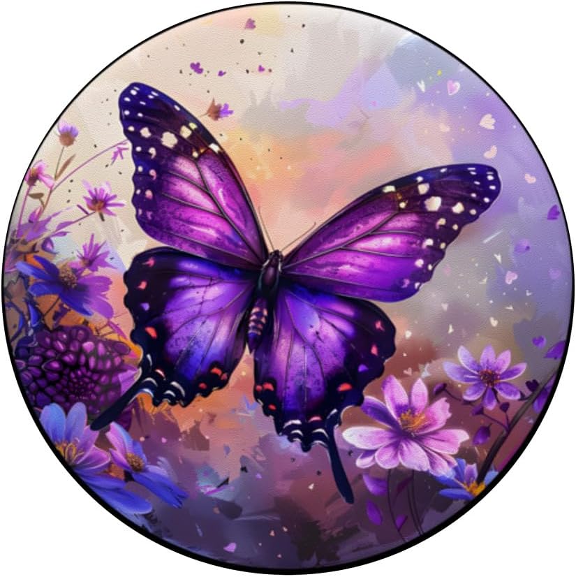 Dreamy Purple Butterflies PopSockets Adhesive PopGrip - Image 3