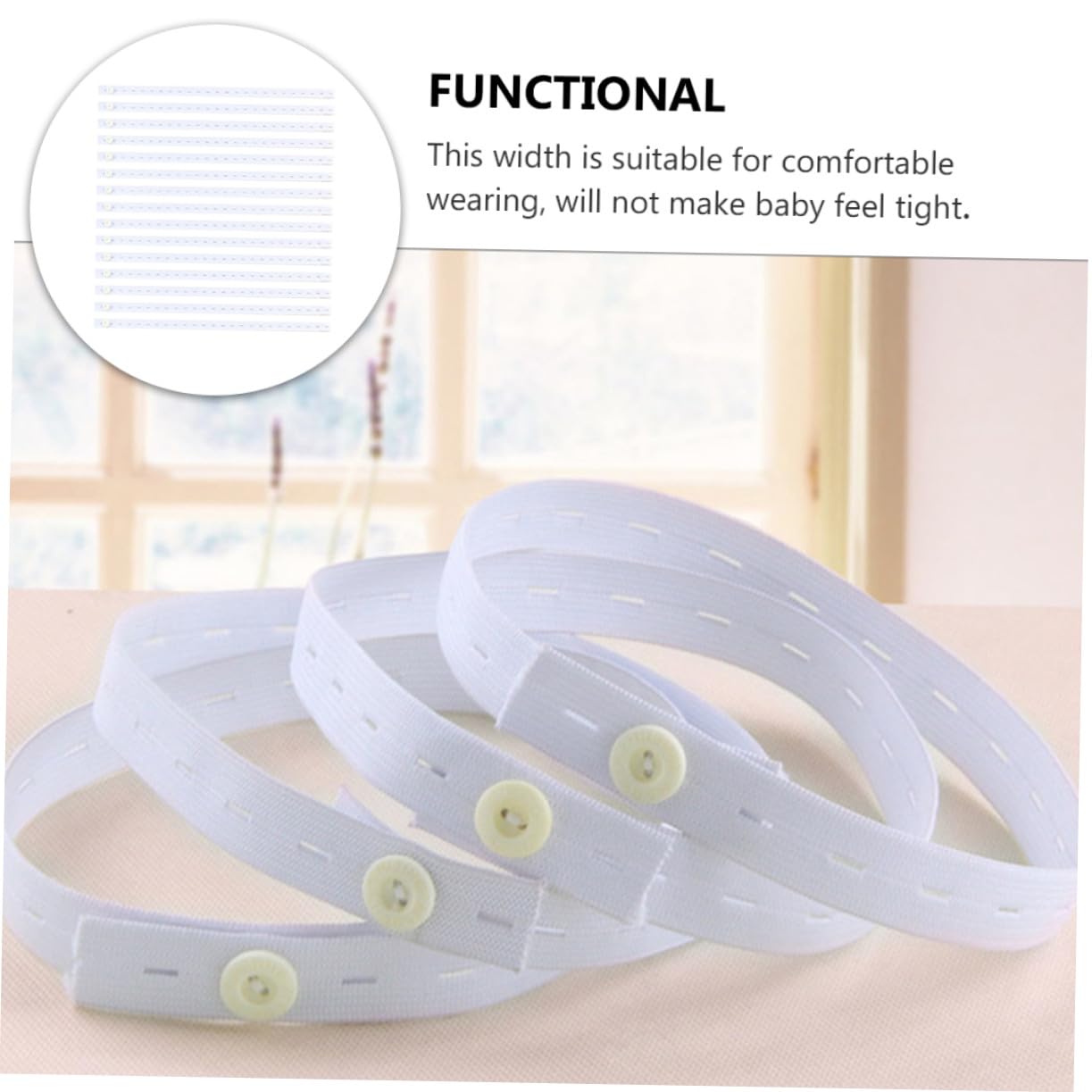 15pcs Adjustable Diaper Buckles with Multiple Buttonholes Lightweight Diaper Belt for Comfortable Waist Fixing Flexible Fastening Straps