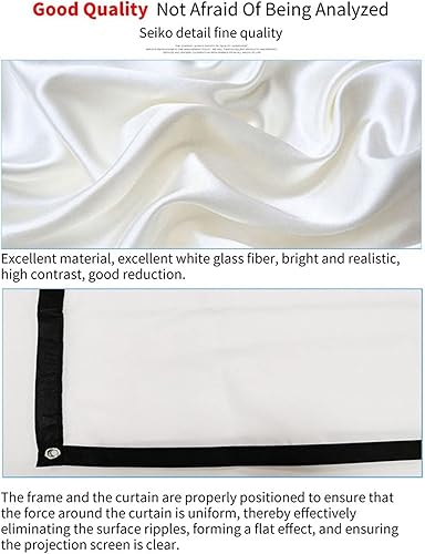 Miniatura 5 de Portable Projector Screen for Home Theater Outdoor HD White Foldable Anti-Crease (100Inch)