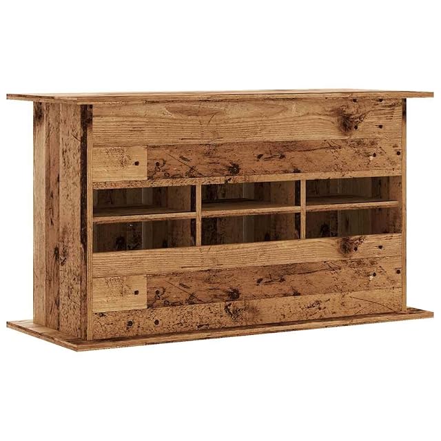 Foto 6 de 8 de vidaXL Soporte para Acuario Madera ingeniería Envejecida 101x41x58 cm