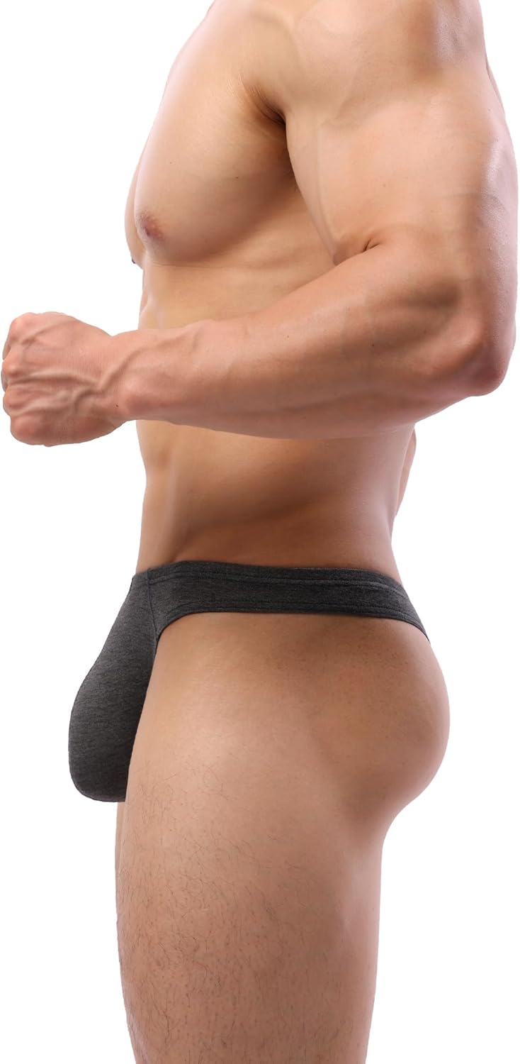 Men's Breathable Low Rise Hipster Panties Sexy Everyday Basic Modal Sexy Thong Underwear No Show T-back - Image 5