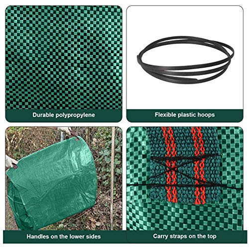 Garden Waste Bag, Lama [3Pack 72 Gallons] Reusable Garden Bags Heavy Duty Gardening Bags, Leaf Yard Waste Container Bag With 4 Handles For Gardening Lawn Pool Waste Bin #TOP4