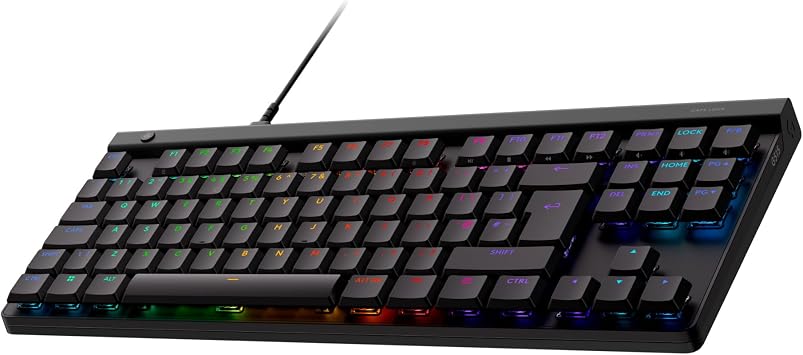 Logitech G G515 TKL Wired Low Profile Gaming Keyboard | Fully Customisable RGB, Double-Shot PBT Keycaps, QWERTY UK English Layout, Black