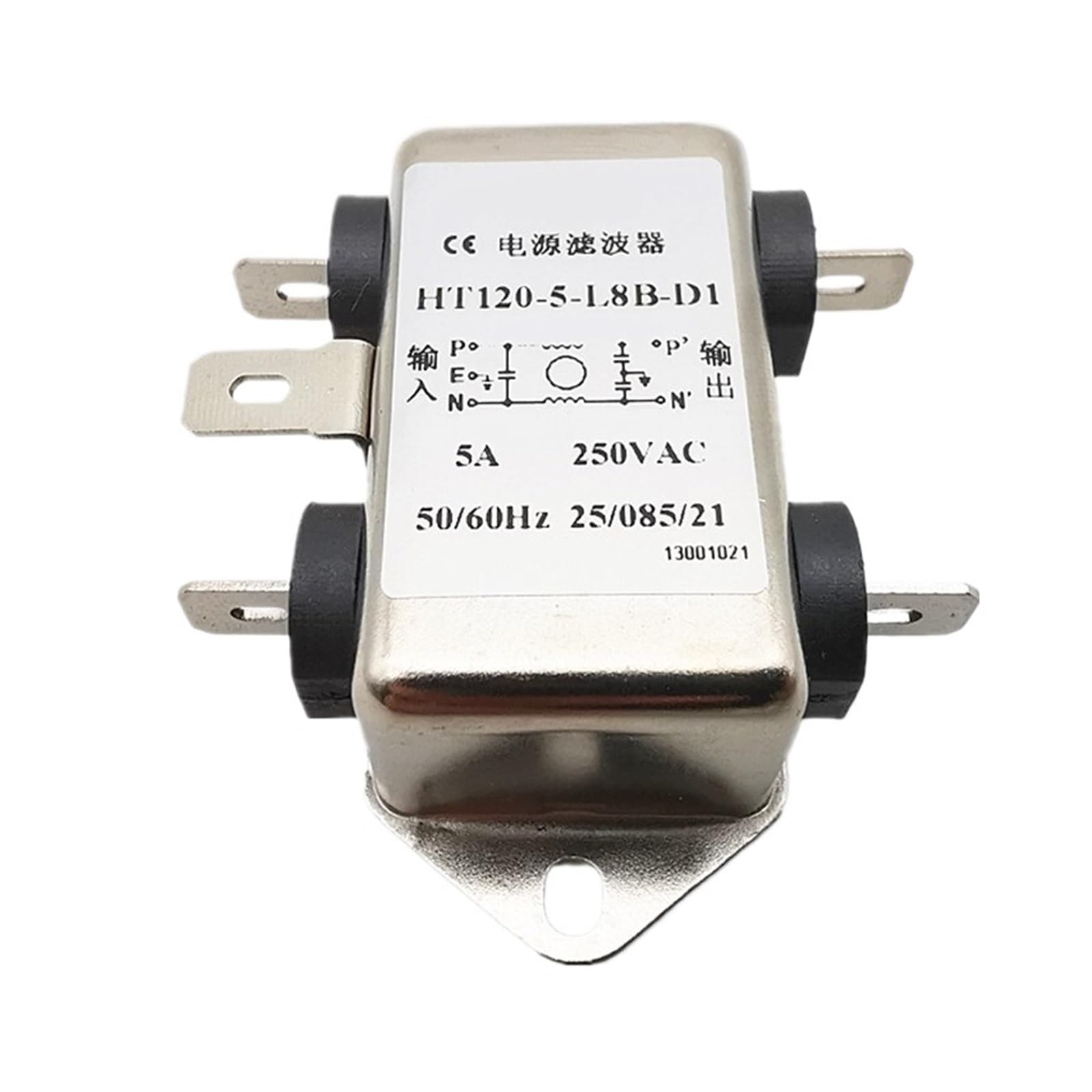Filtro de alimentacion CA monofasico HT120-10 para control de interferencias
