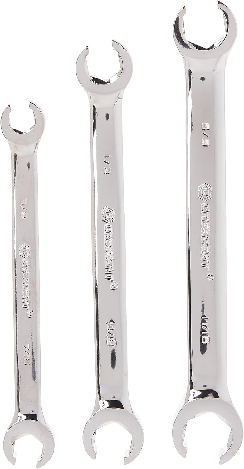 Crescent 3 Pc. Flare Nut SAE Wrench Set - CFNWS0, Grey