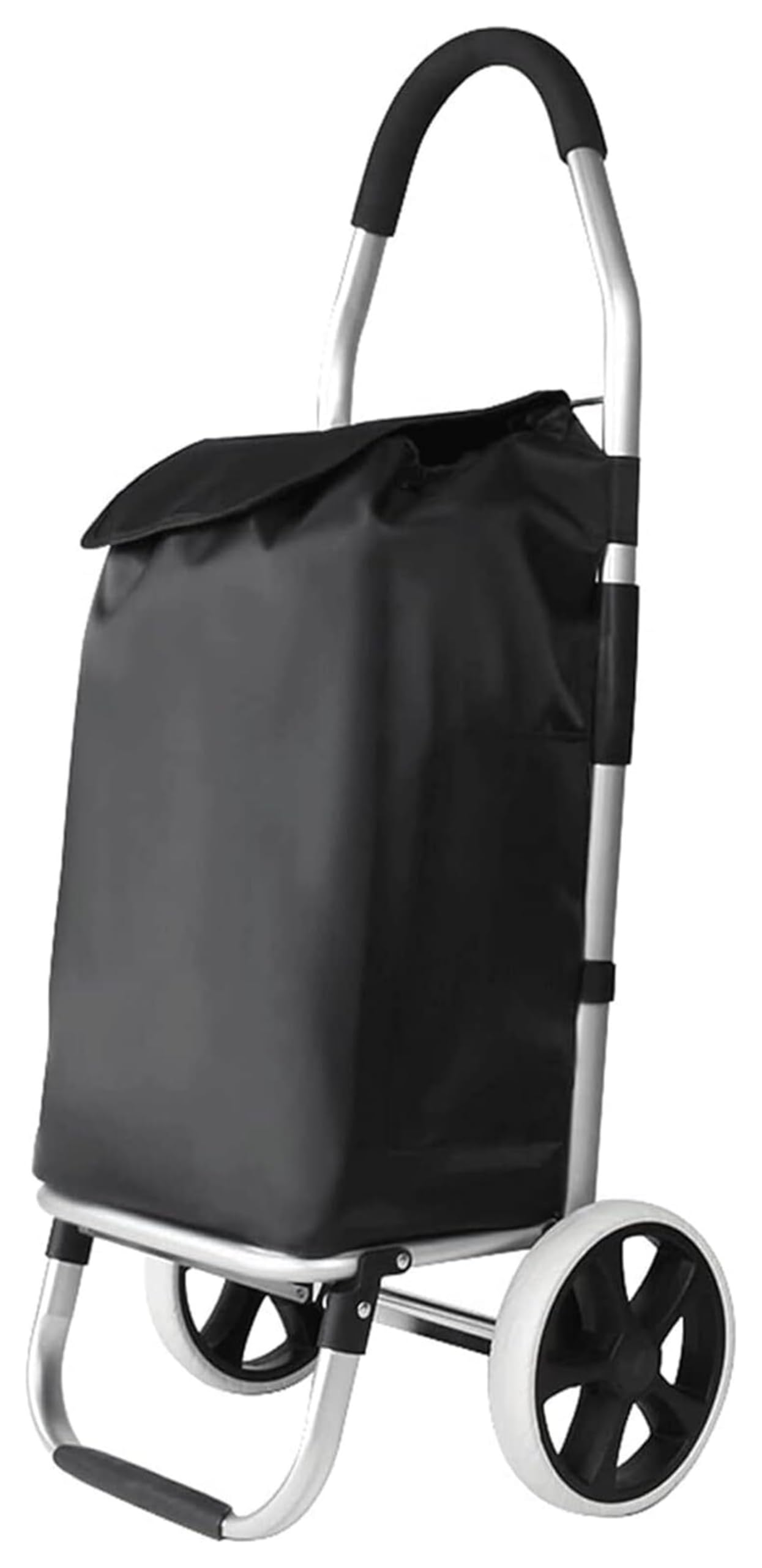 Lekki składany aluminiowy wózek na zakupy na kółkach, przenośny wózek na artykuły spożywcze, podróże i piknik, idealny pomocnik na rynku i na świeżym powietrzu