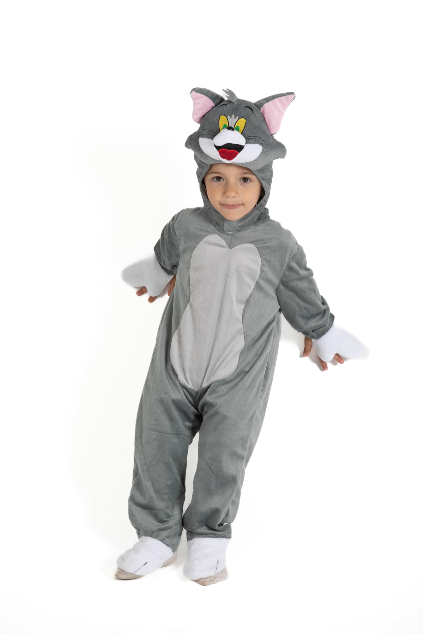 Ciao- Tom cat costume plush onesie disguise official Tom & Jerry (Size 2-3 years)