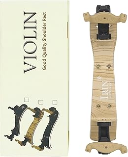 YIJU Musical Instrument Accessories Violin Support Holder Professional Adjustable Violin Parts 1/2 Size Violin Shoulder Rest for Adults Children, Wood Color