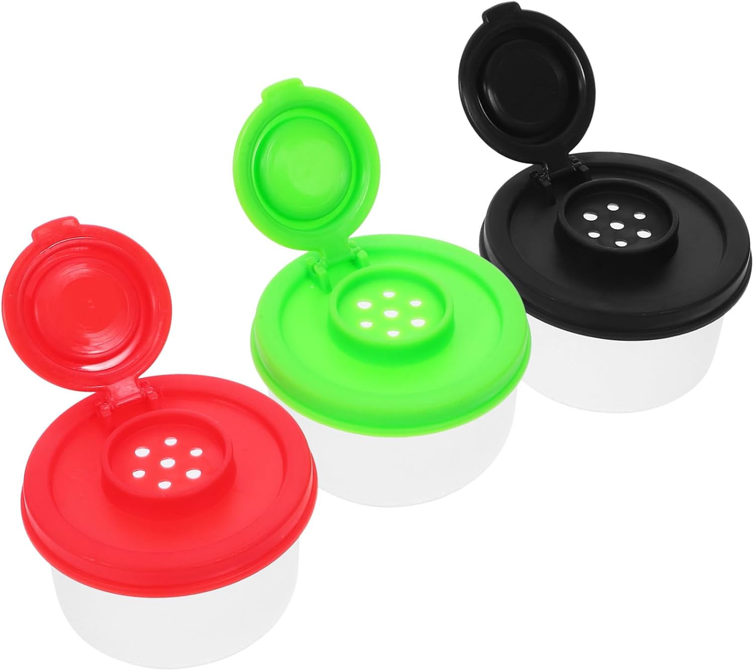 Zerodeko 4sets Sturdy Salt Pepper Shakers Small Seasoning Containers for Easy Storage Transport 3pcs*4