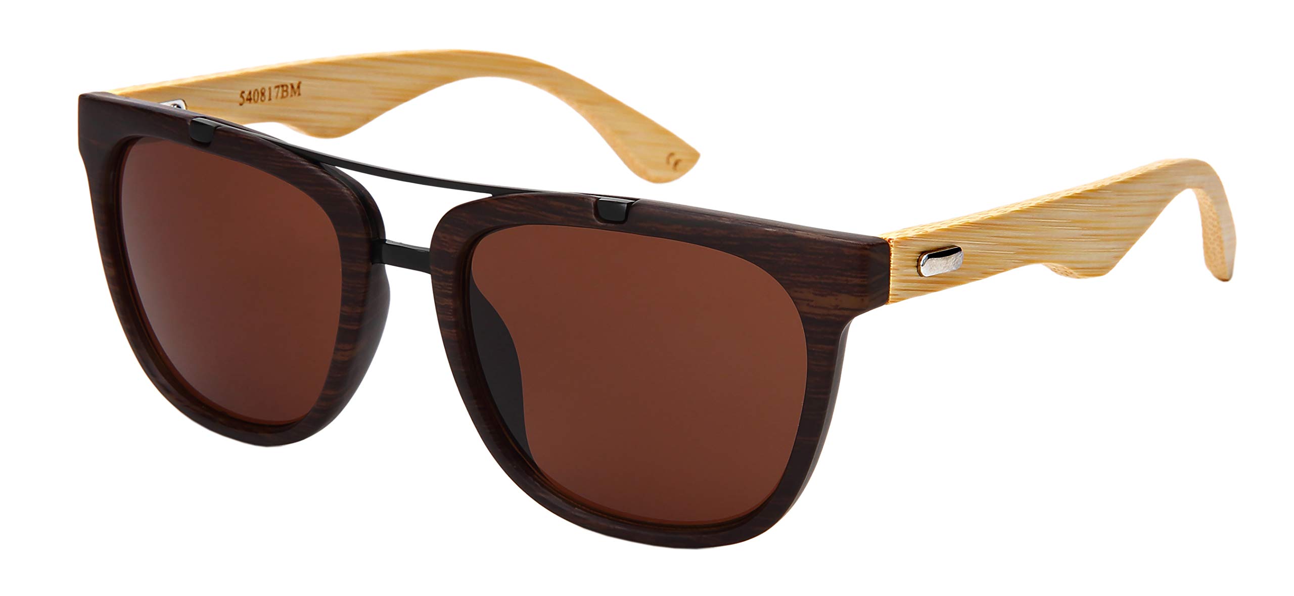 Amazon.com: Edge I-Wear Wood Bamboo Horn Rimmed Aviator