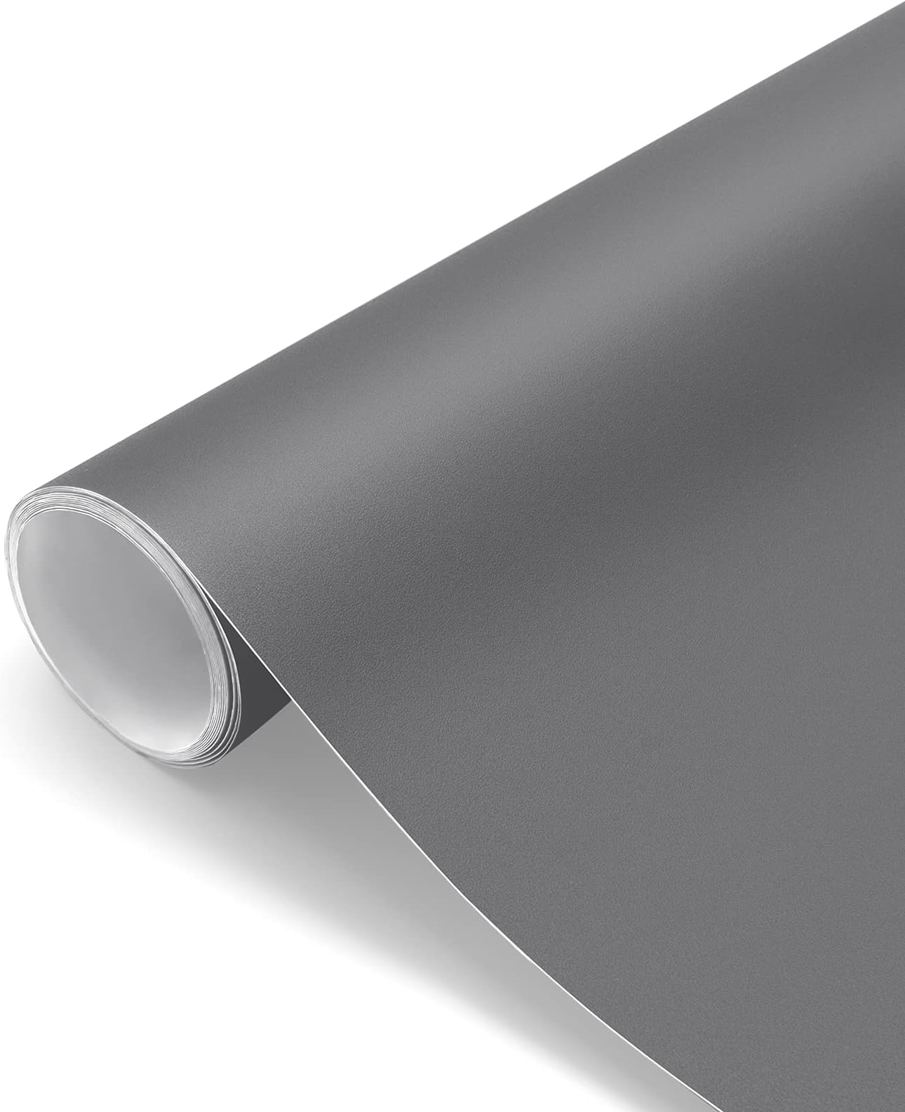 Grey Peel and Stick Wallpaper - 16"x78.7" Thick Matte Gray Contact Paper, Self-Adhesive, Waterproof for Cabinets, Countertops, Wall