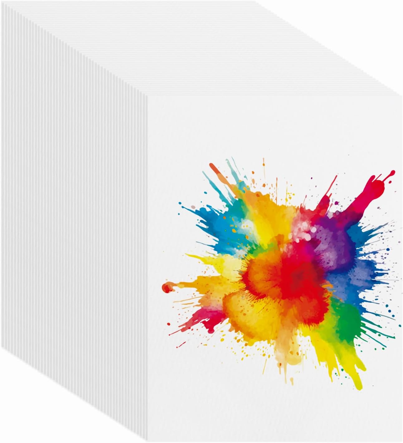 PATIKIL 80 Sheets Cotton Watercolor Paper 140lb/300 GSM Cold Press Water Coloring Paint Paper for Art Painting Watercolor Drawing Artist, 9x12 Inch