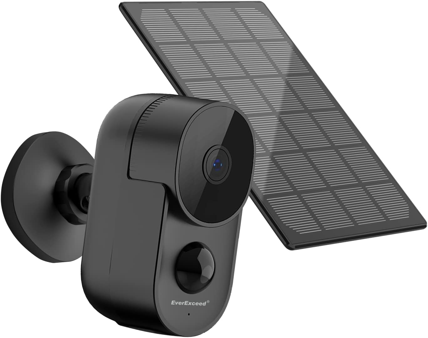 EverExceed Solar Security Camera Outdoor Wireless, 1080P Rechargeable Battery Powered Cameras, Outdoor WiFi Surveillance Camera with Night Vision, 2-Way Audio, IP65 Waterproof, PIR Motion Detection