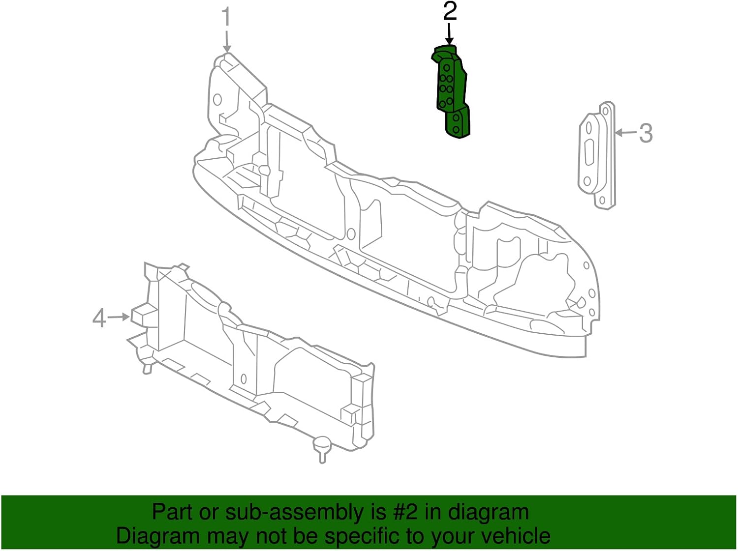 Genuine Ford 2L1Z-8B455-AA Radiator Grille Bracket