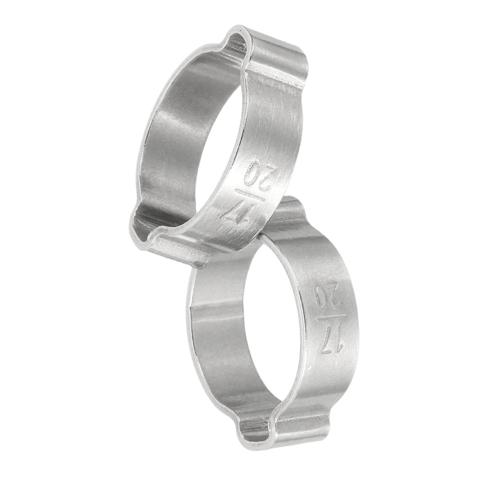 20/40Pack 7-31mm 304 Stainless Steel Double Ear Hose Clamps for, Water, and Fuel Lines(14-17mm 40Pack)