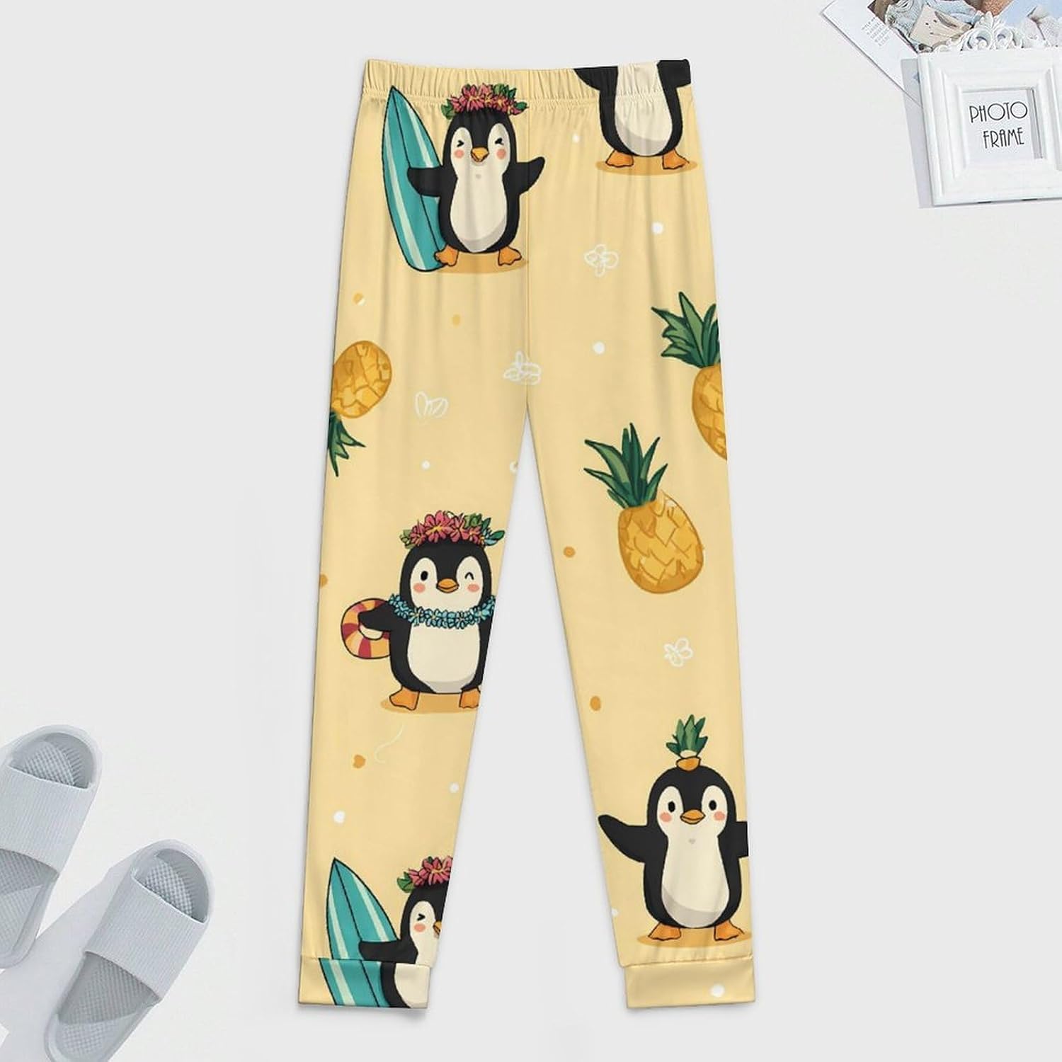 Cute Penguins Mens Pajama Pant Soft Sleep Pants Loungewaer Casual Pj Bottoms