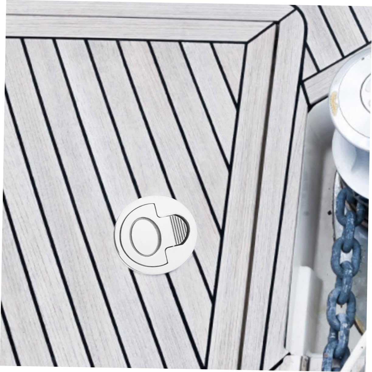 Poignée Encastrée pour Trappe de Bateau en Acier Inoxydable 2pcs, Anneau de Traction Élégant et Robuste pour Applications Marines et Yachts