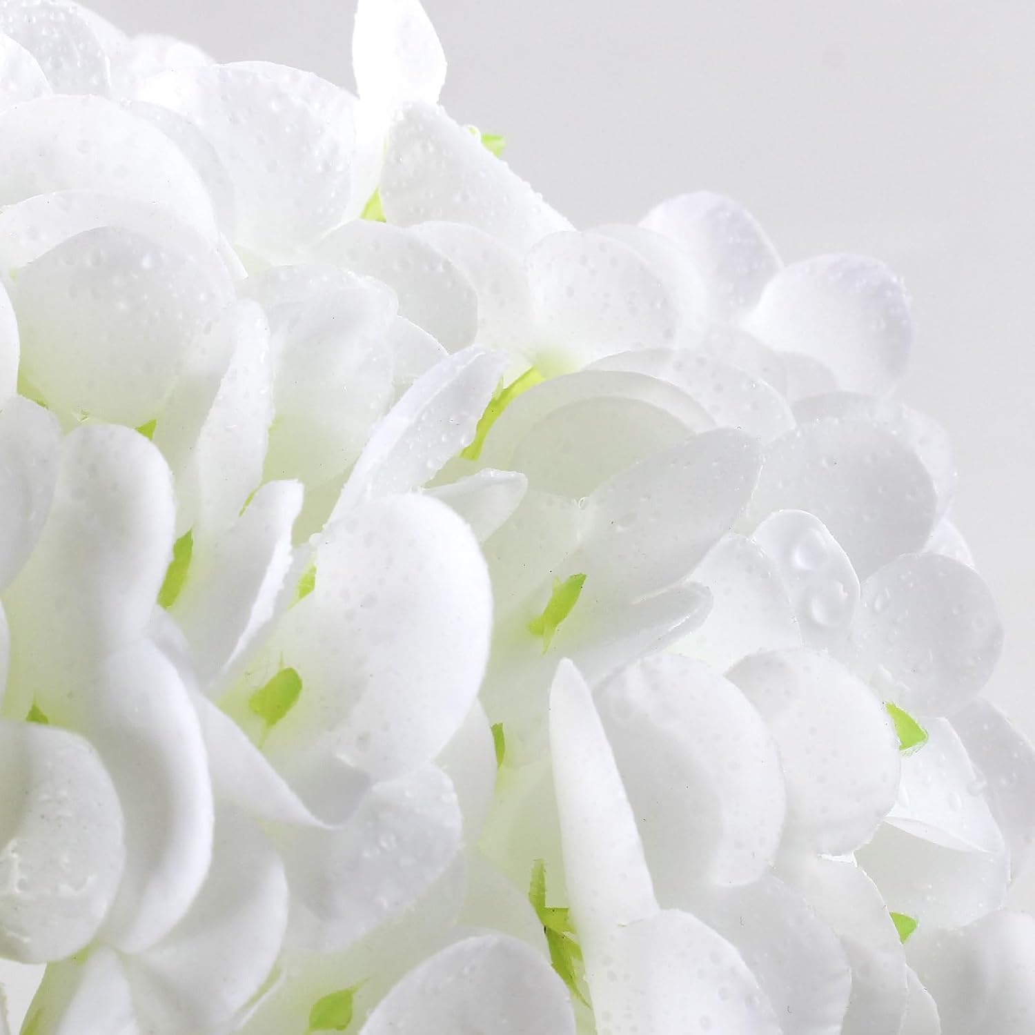 Sherika 22" Real Touch Hydrangea Artificial Flowers, 3Pcs White Full Latex Faux Hydrangea Fake Flowers with Long Stem & Leaves for Home Decor Party Floral Arrangements Centerpieces Wedding Bouquets
