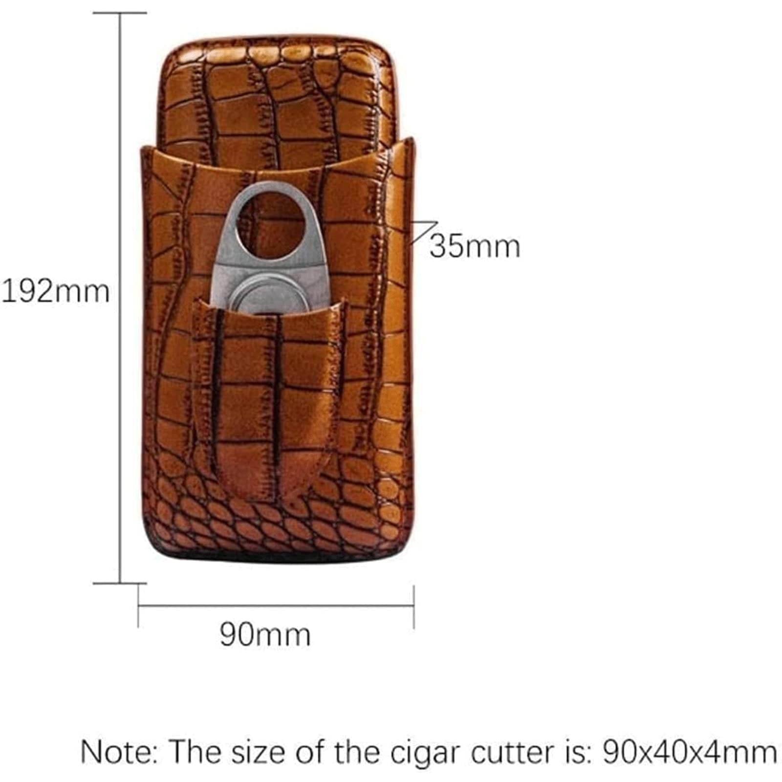 Humidor scatola Scatola per sigari portatile, umidificatore per sigari in pelle per 3 sigari, con forbici in acciaio inossidabile, regalo per umidificatore in legno di cedro per uomo Personalizzato