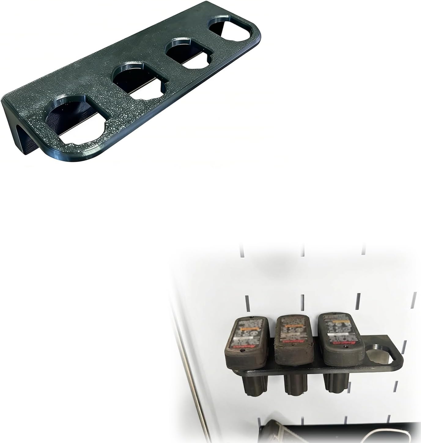 Magnetic Battery Holder Compatible with Snap-On 14.4V Batteries, Holds Up to 4, Compact & Space-Saving, Easy to Clean, Durable, Workshop & Garage Organization Rack