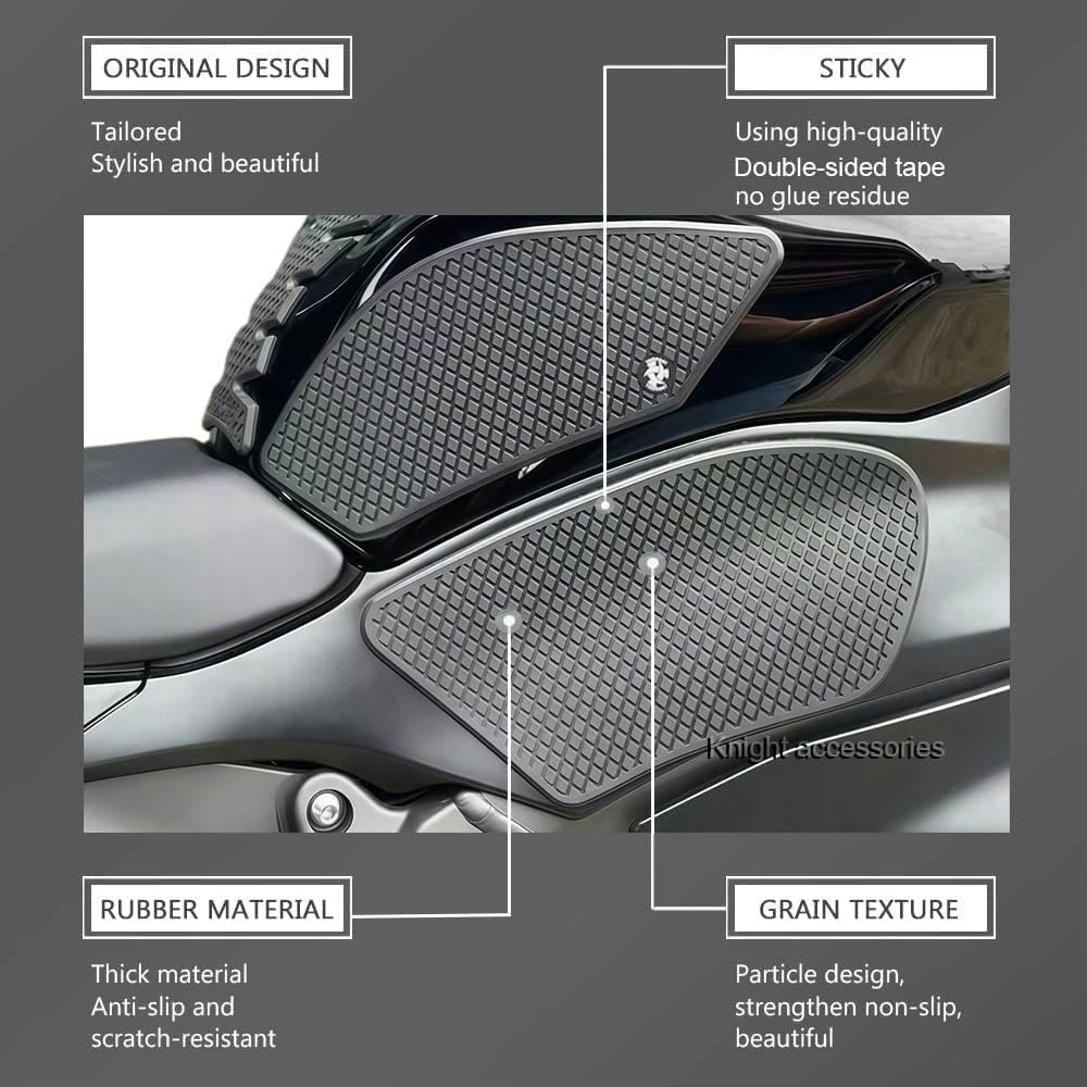 for ZX-6R /ZX 636 ZX6R ZX636 2013-2025 Motorcycle Accessories Side Fuel Tank pad Tank Pads Protector Stickers Decal Gas Knee Grip Traction Pad Tankpad