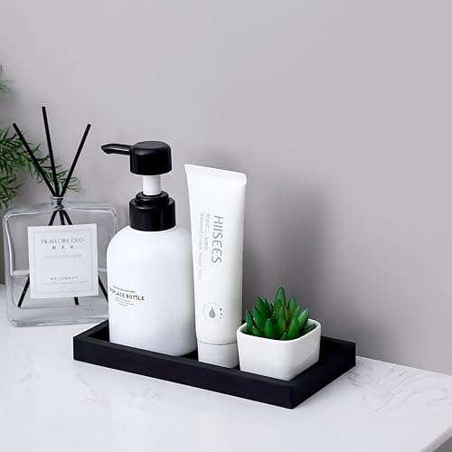 Miniatura 7 de Soporte para cepillos de dientes negro para baños y bandeja de silicona pequeña para cocina, fregadero, tocador