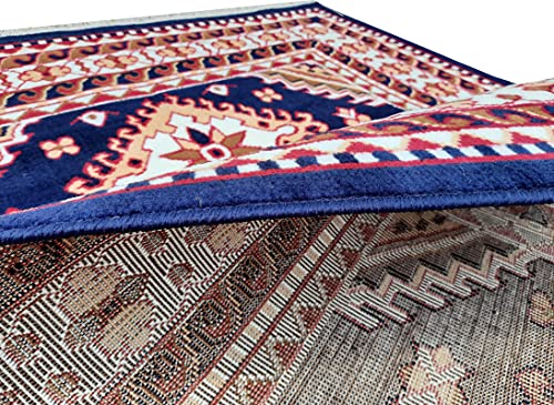 Image of Home Decore Acrylic Carpet for Your Living Room & Drawing Room Aywhere in Your Home (150x210 Blue Colour)- 5x7 Feet