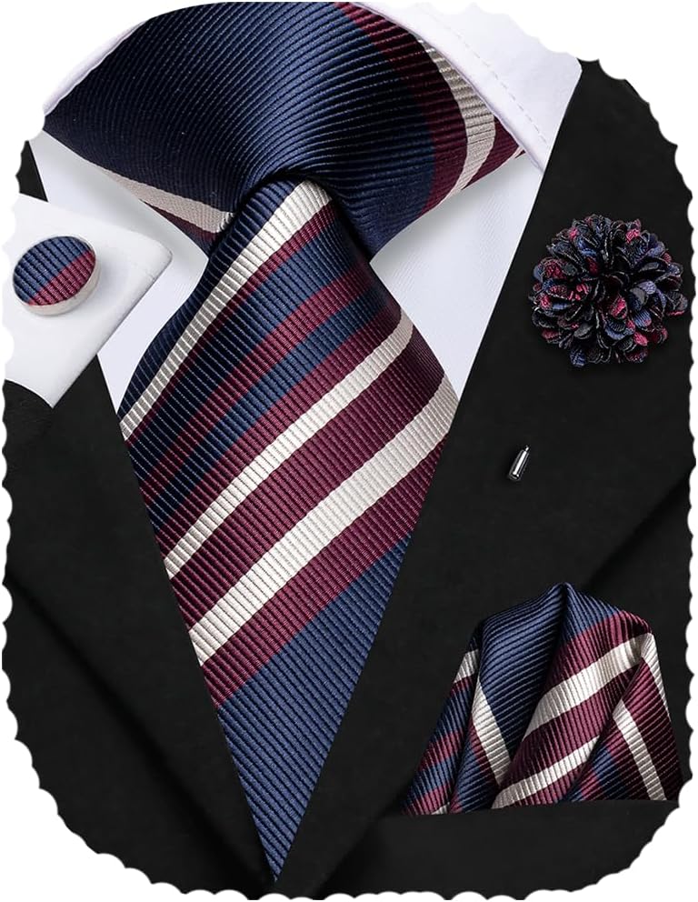 Set Cravatta E Fazletto Da Taschino Uomo - Elegante E Coordinato - Foto 6