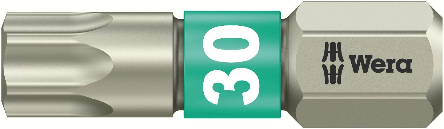 Wera Multicolor 3867/1 Ts Sb Torx Bits, Stainless, Tx 30 X 25 Mm