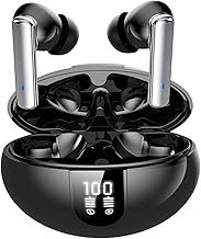 Wireless Earbuds Bluetooth Headphones, LED Power Display Earphones with Wireless Charging Case, 35H Playback, IPX4 Waterproof, In-Ear Ear buds with Mic for TV Smart Phone Laptop Computer Sports