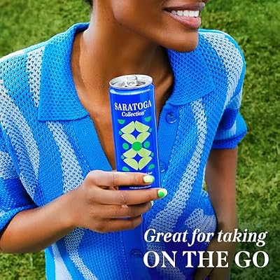 Saratoga Collection Flavored Sparkling Spring Water, Abstraction of Lime - Lime Flavored (6-Pack) - Zero Calories, Zero Sweeteners & No Artificial Sweeteners or Colors - 12 Fl Oz Aluminum Cans
