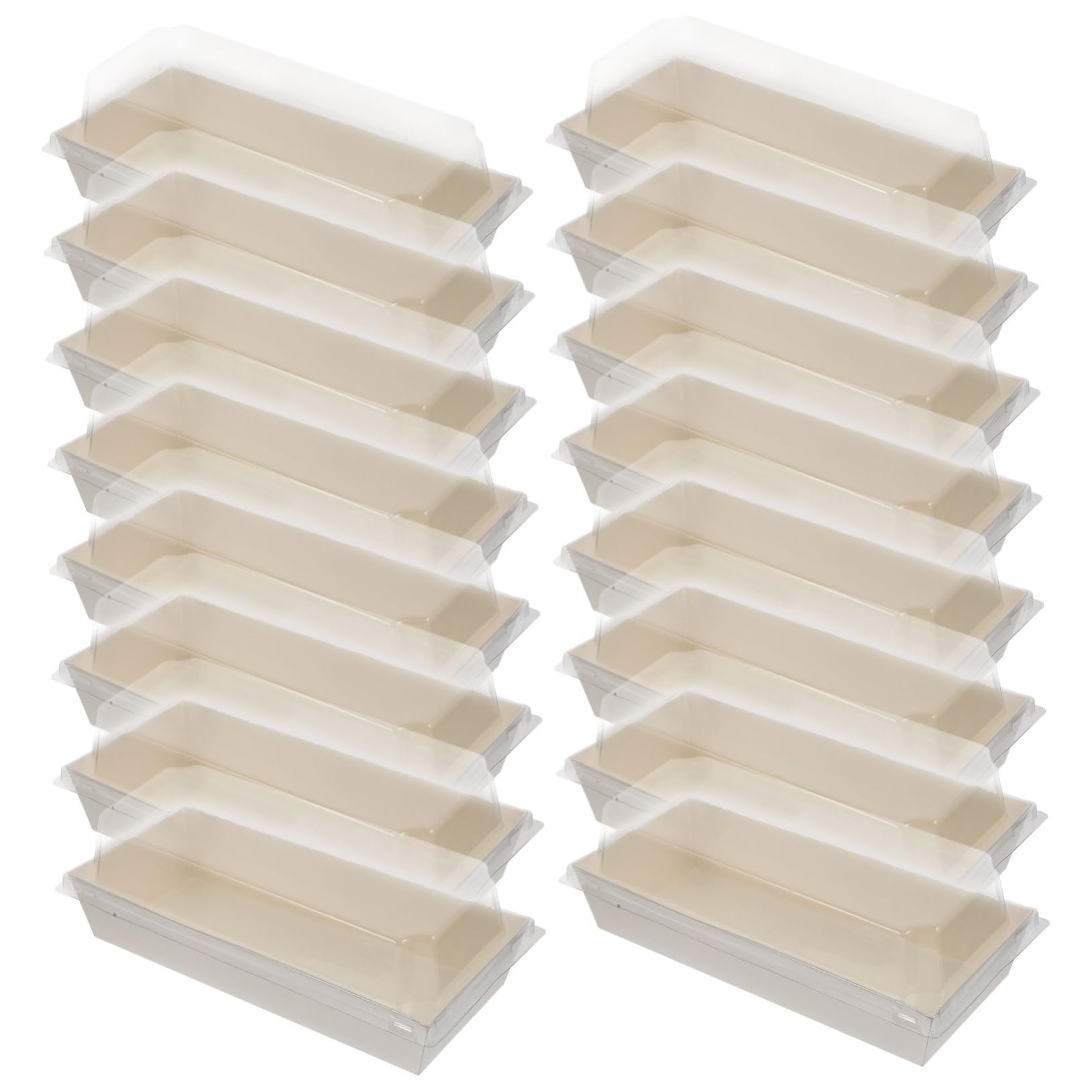 SUPVOX 50pcs Cake Hot Dog Bun Cake Containers with Lids Cookie Containers for Giving Cookie with Lids Hotdogs Buns Biscuit Cheese Paper