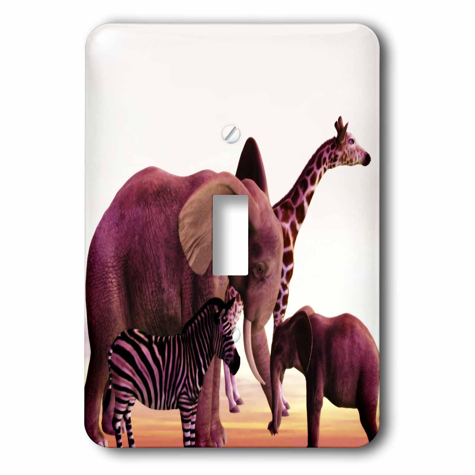 Interruptor de palanca decorativo 3dRose LSP_48977_1 diseño animales de áfrica