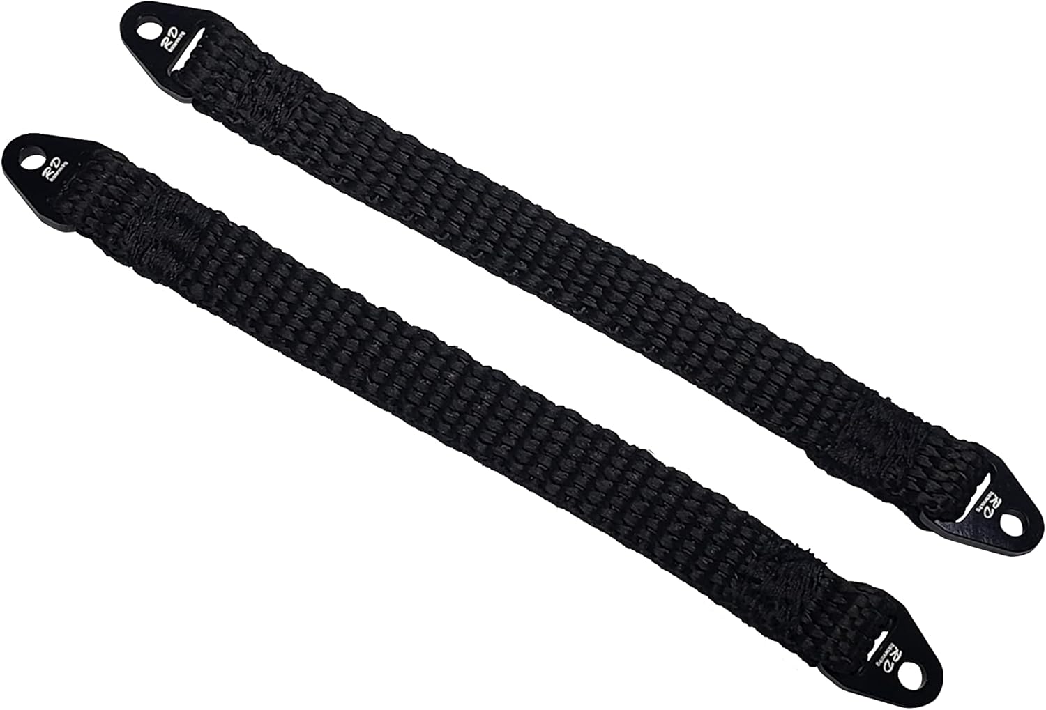 110mm Suspension Damper Travel Limit Straps for Traxxas EREVO 2.0 E-REVO REVO 3.3 Summit Slayer for Axial AX10 SCX10 EXO Wraith Yeti RC Crawler - Black 2pcs