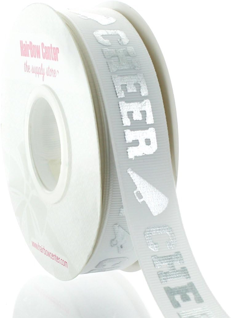 7/8" Gold Cheer Text Grosgrain Ribbon 100yd