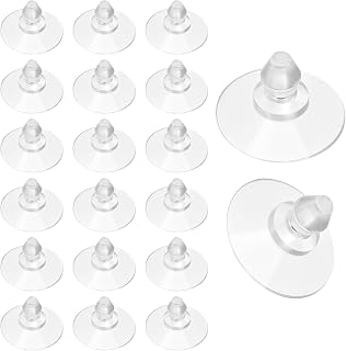 20 Pack Transparent Anti-Collision Suction Cups 20mm/0.8" Sucker Hanger Pads PVC Suctions Cup Without Hooks Clear Plastic Suctions Pads for Glass Tabletops Furniture Desk Window