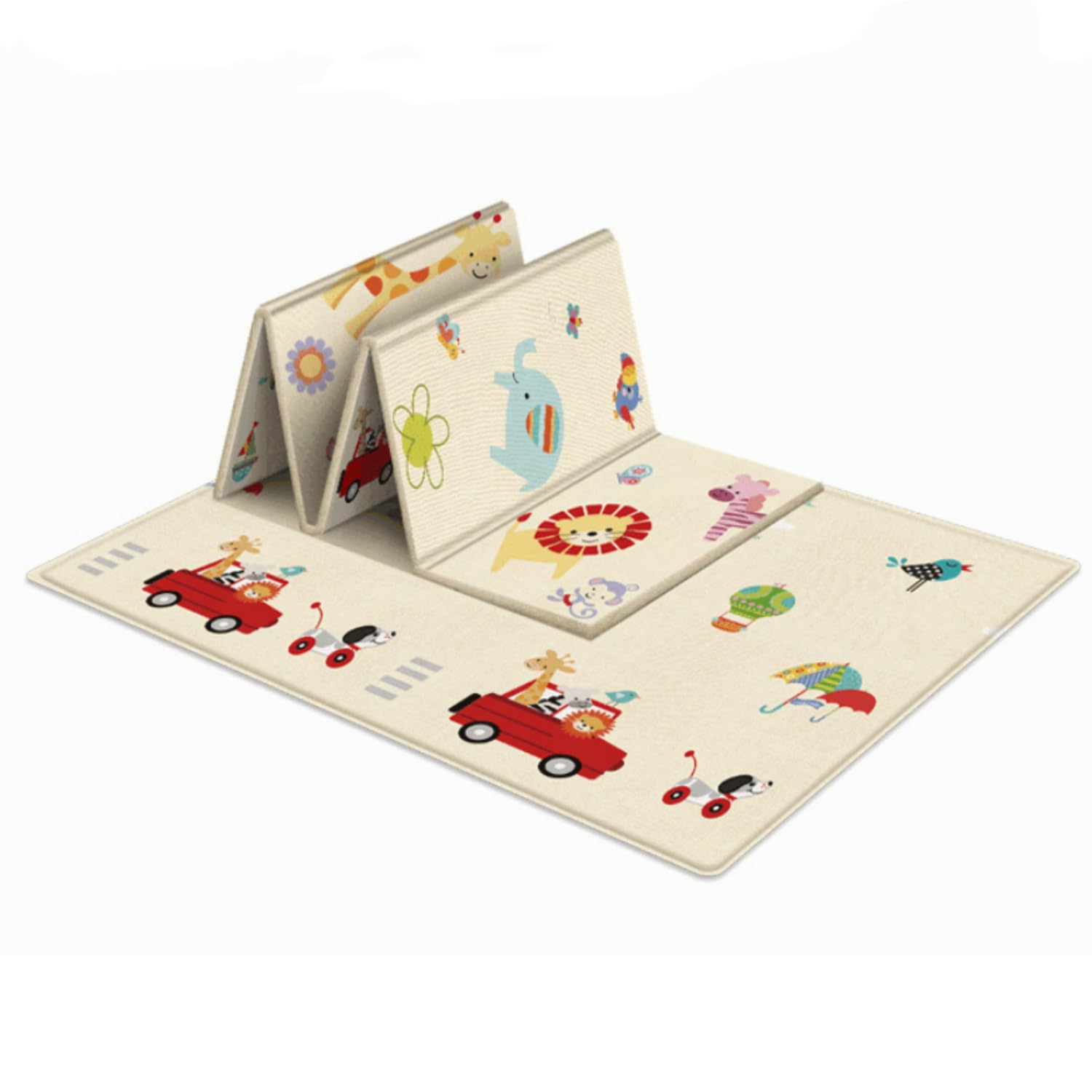 SKEIDO Play Mat for Infants Non-Toxic Baby Rug Cushioned Baby M at Waterproof Playmat Reversible Double-Sided Kindergarten Ma t Kid Toddler Crawl Playmat 180 * 100 * 0.6cm (Animal kingdom)