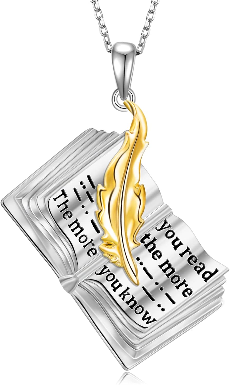 Italian Horn/Sword/Lotus/Mountain/Book/Key Necklace for Women Sterling Silver Gold Crown Necklace Gold Jewelry for Women