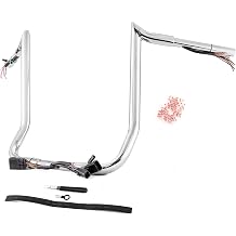 Wsays 14" Rise Pre-Wired Handlebar Bagger Meathook Bar Handlebar Compatible with Harley Street Glide Electra Glide Ultra Limited 2008-2013 Chrome