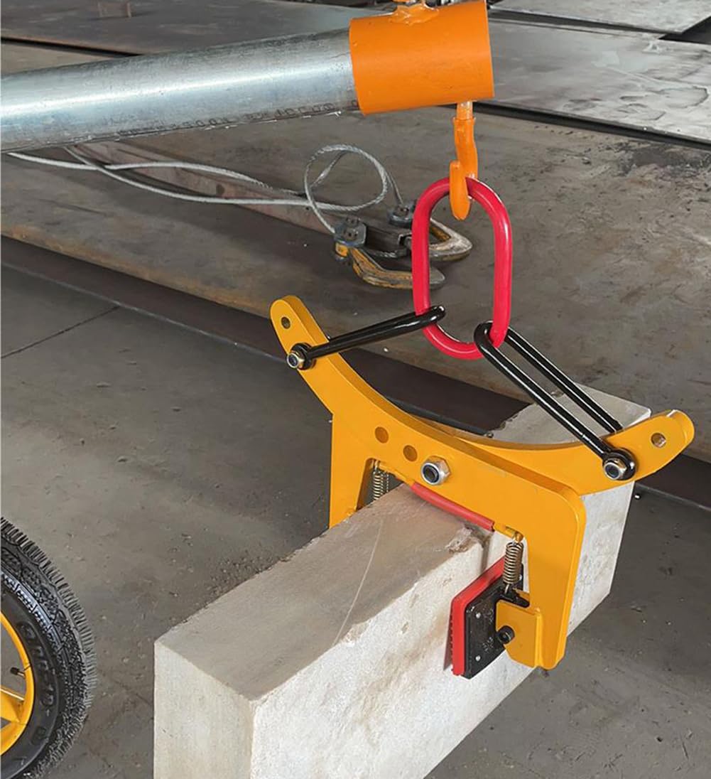 Abrazadera para elevación de losas de Granito - Abrazadera de Tijera Ajustable de Alta Resistencia para manipulación de Bloques de hormigón, Capacidad de 320 a 600 kg.