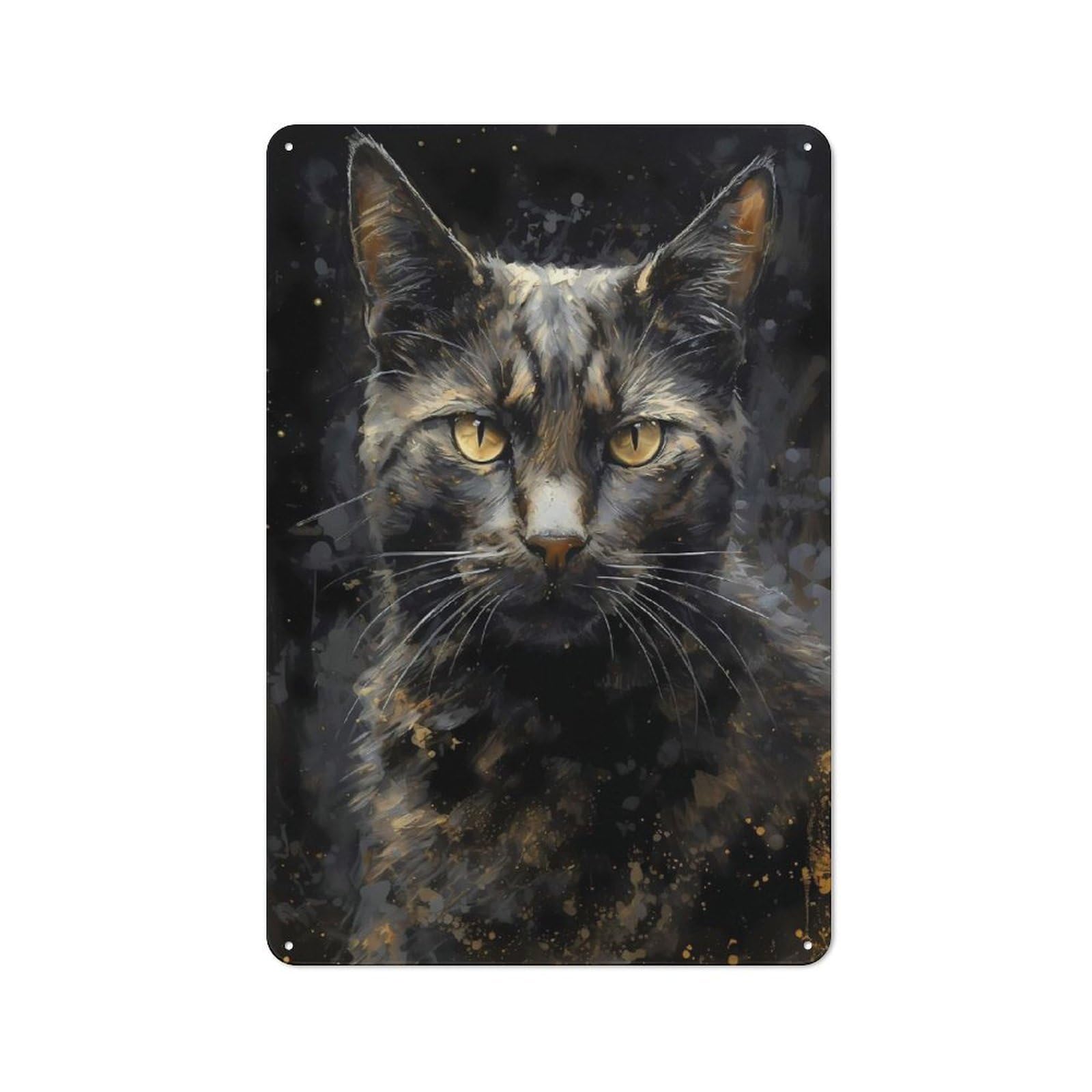 Junmoney Shorthair Cat Enchanting Vintage Tin Sign 30X20cm With For Workshop Wall, For Makers And Diy Enthusiasts, For Retro Home Interiors