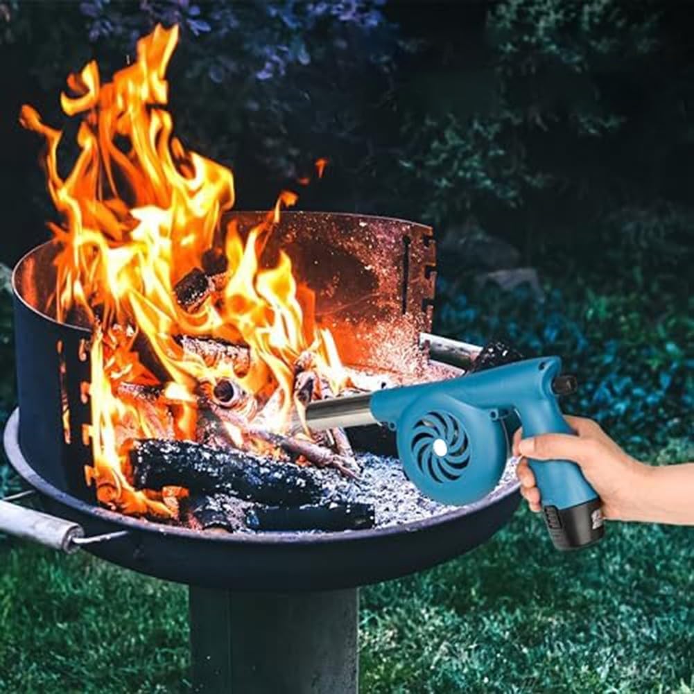 Soffiatore elettrico per esterni, per barbecue, design ergonomico e portatile per una facile manipolazione